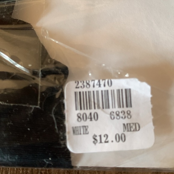 GLAMOROUS BRAND NEW thigh high stay up stockings. White color band w/ back seam - Picture 8 of 8